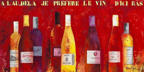 Selection de ma cave II Black Ornate Wood Framed Art Print with Double Matting by Persillon, Francoise