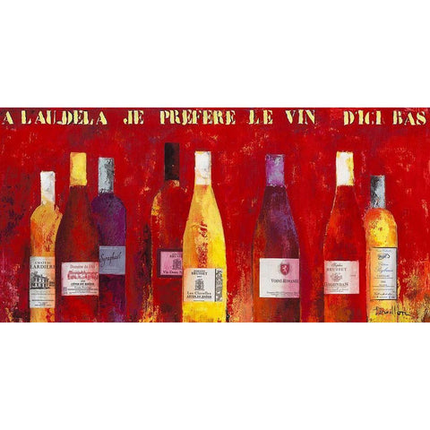 Selection de ma cave II Black Modern Wood Framed Art Print by Persillon, Francoise