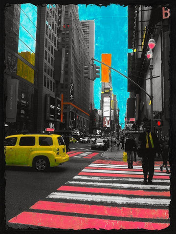 Pink Corner Black Ornate Wood Framed Art Print with Double Matting by Simonutti, Riccardo