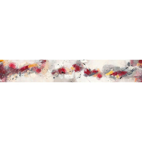 Farandole III White Modern Wood Framed Art Print by Ball, Veronique