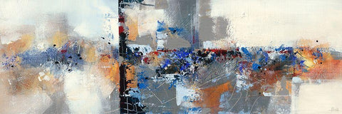 Mineral III White Modern Wood Framed Art Print with Double Matting by Ball, Veronique