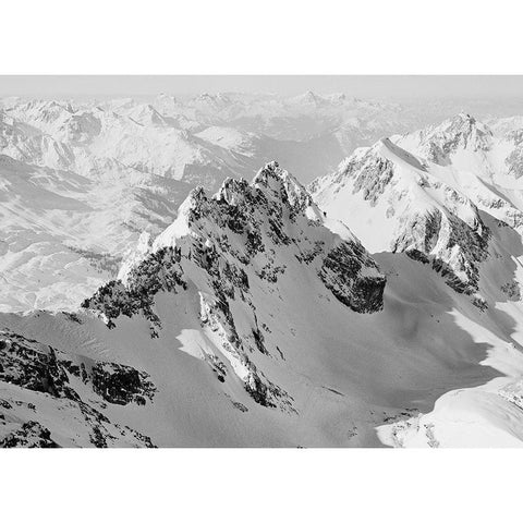 Valluga View-St Anton Black Modern Wood Framed Art Print by Butcher, Dave