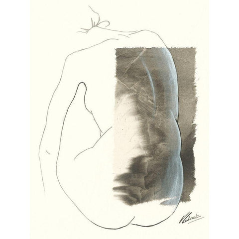 Maïte I Black Modern Wood Framed Art Print by Cadoret, Virginie