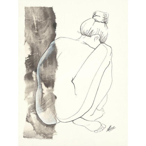 Anne-Laure  Black Modern Wood Framed Art Print by Cadoret, Virginie