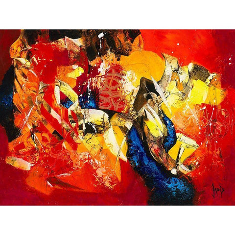 Magie Black Modern Wood Framed Art Print by Jadis