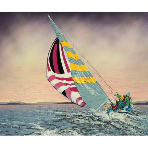 Morning Star Gold Ornate Wood Framed Art Print with Double Matting by Black, Karl