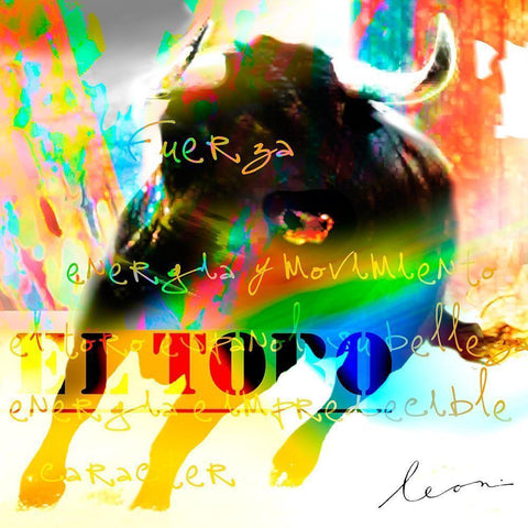 El Toro White Modern Wood Framed Art Print by Bosboom, Leon