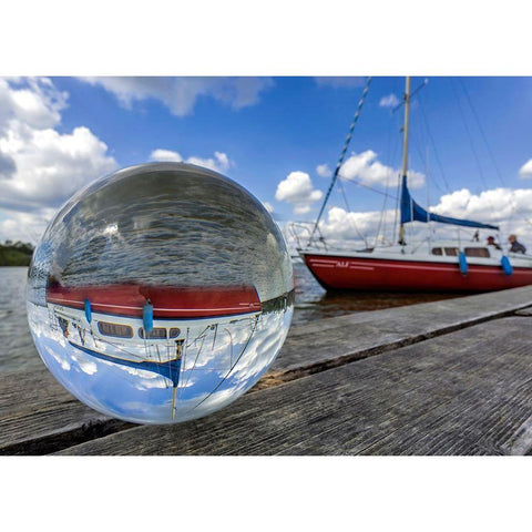 Kugelwelt  Segelboot Gold Ornate Wood Framed Art Print with Double Matting by Fischer, Rolf