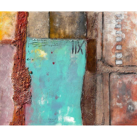 Ruggine et verde White Modern Wood Framed Art Print by Alba, Andreas