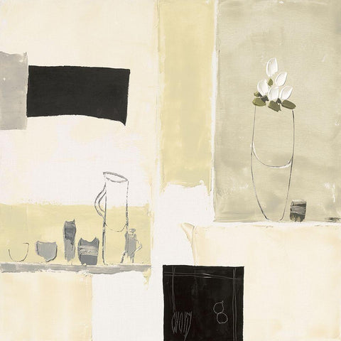 Nature Morte en Octobre Black Modern Wood Framed Art Print by Choisy, Christian