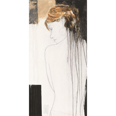 Parure Matinale Black Modern Wood Framed Art Print by Choisy, Christian