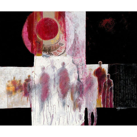 In het voorbij gaan Black Modern Wood Framed Art Print by van Ginkel, Marjolijn