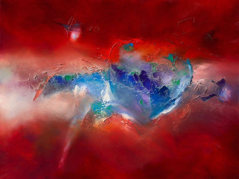 Heartbreaker White Modern Wood Framed Art Print with Double Matting by ARVEE