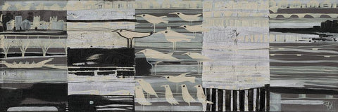 Boatrace Black Ornate Wood Framed Art Print with Double Matting by Richter-Armgart, Rose