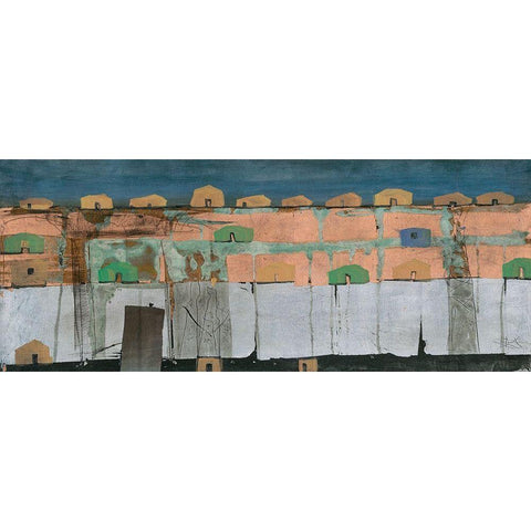 Copper Bridge Black Modern Wood Framed Art Print by Richter-Armgart, Rose