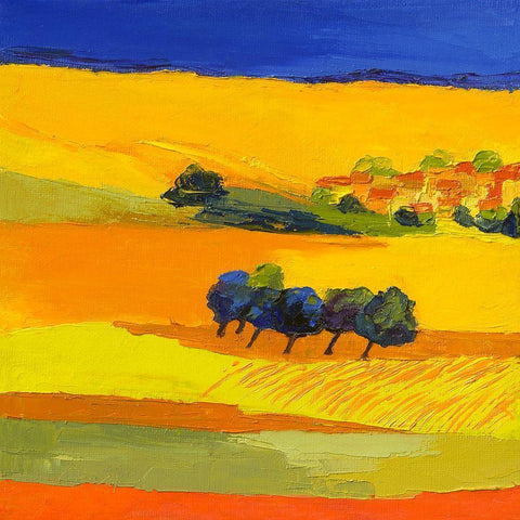 Reflets dete Black Modern Wood Framed Art Print with Double Matting by Mauviel, Laurence