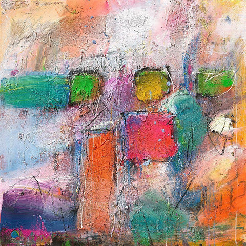 Three People Gold Ornate Wood Framed Art Print with Double Matting by Reinhold, Thomas F.