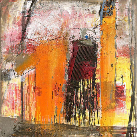 Number I White Modern Wood Framed Art Print with Double Matting by Reinhold, Thomas F.