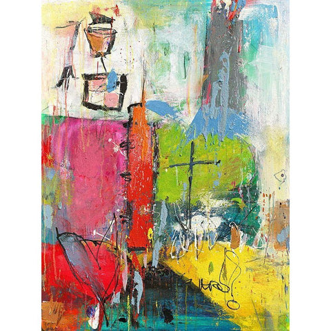 Gluck Black Modern Wood Framed Art Print by Reinhold, Thomas F.