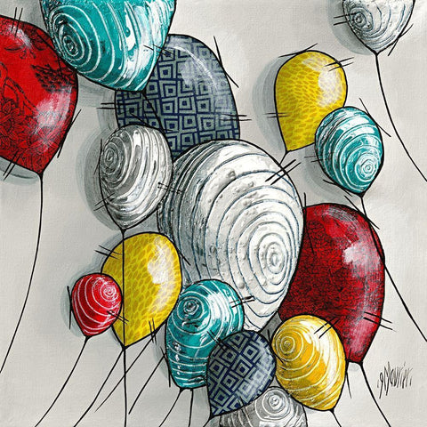 Sans titre I Black Ornate Wood Framed Art Print with Double Matting by Maurier, Geraldine