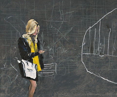 Online Black Ornate Wood Framed Art Print with Double Matting by Groenhart, Jan