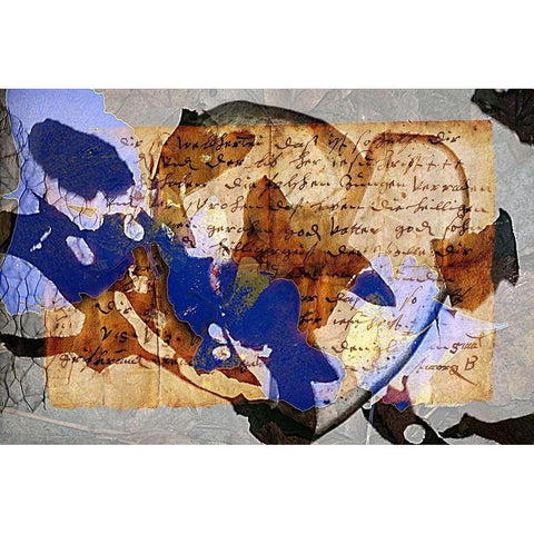 Verbrieft Black Modern Wood Framed Art Print by Baumann, Matthias