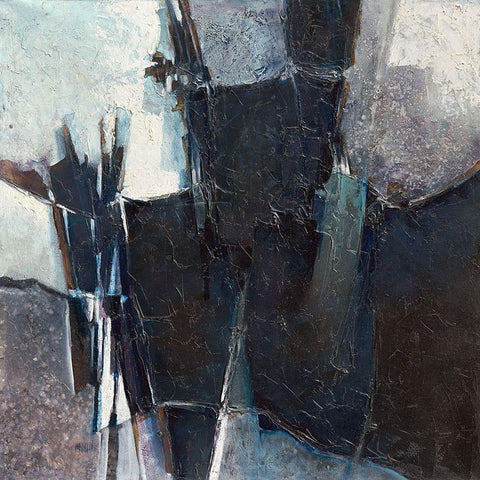 Noirceur Black Modern Wood Framed Art Print by Marchi