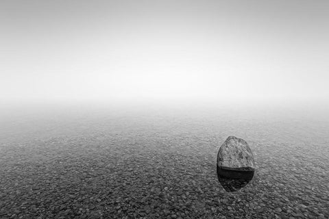 Stone Black Ornate Wood Framed Art Print with Double Matting by Steger, Uwe