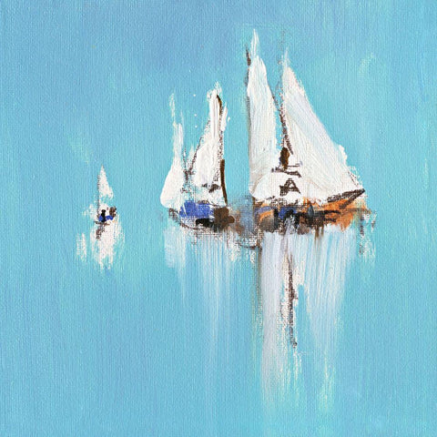 Ohne Titel VI White Modern Wood Framed Art Print by Groenhart, Jan