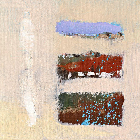 Ohne Titel XI White Modern Wood Framed Art Print with Double Matting by Groenhart, Jan