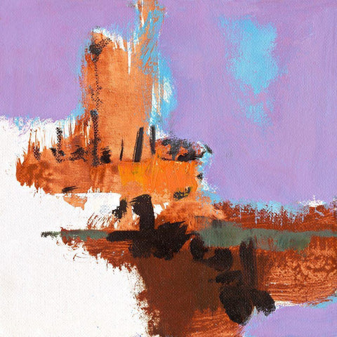 Ohne Titel XVI White Modern Wood Framed Art Print with Double Matting by Groenhart, Jan