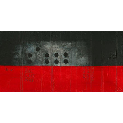 Trace - Diptyque II Black Modern Wood Framed Art Print with Double Matting by Becam, Carole