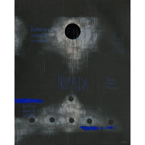 Nomada - Diptyque II Black Modern Wood Framed Art Print by Becam, Carole