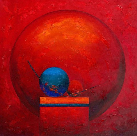 Bien etre …  White Modern Wood Framed Art Print with Double Matting by TRIKI