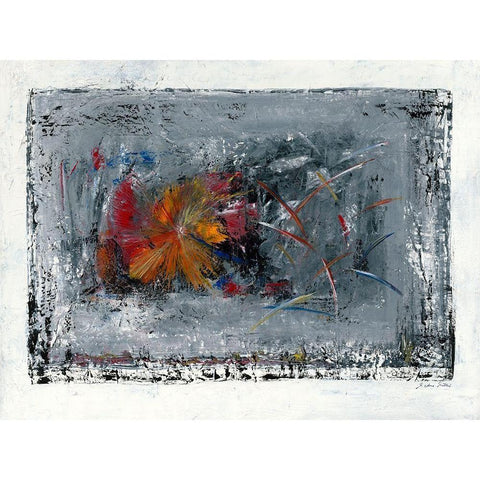 Mohnblumen abstrakt White Modern Wood Framed Art Print by Arns-Muller, Monika