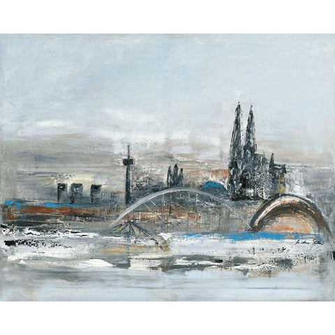 Koln Black Modern Wood Framed Art Print by Arns-Muller, Monika