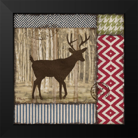 Aspen Lodge II - Silhouette Black Modern Wood Framed Art Print by Brent, Paul