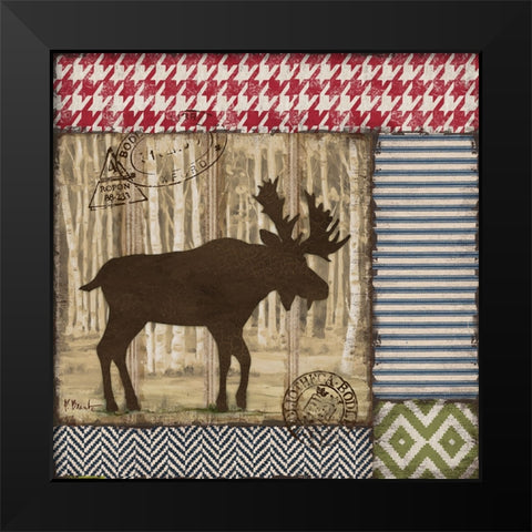 Aspen Lodge IV - Silhouette Black Modern Wood Framed Art Print by Brent, Paul