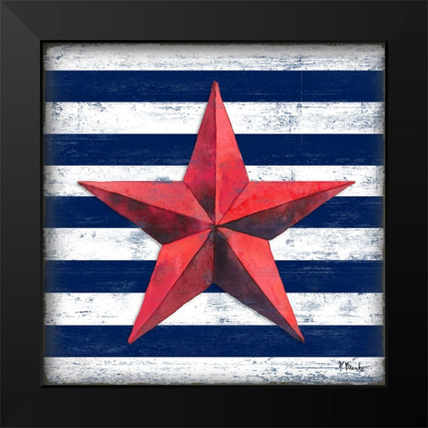 Westerly Barn Star I Black Modern Wood Framed Art Print by Brent, Paul