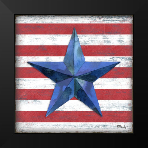 Westerly Barn Star II Black Modern Wood Framed Art Print by Brent, Paul
