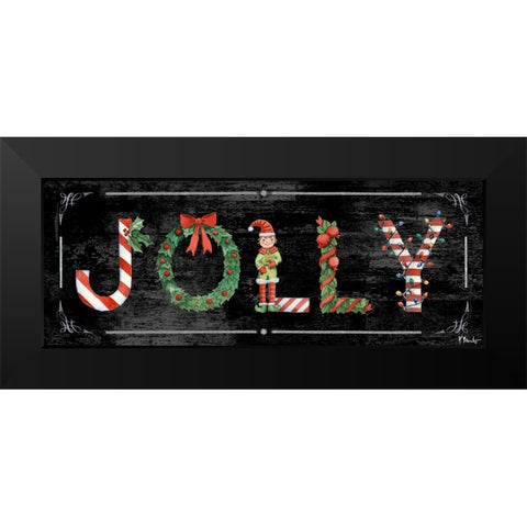 Holiday Greetings II Black Modern Wood Framed Art Print by Brent, Paul