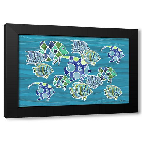 Tahiti Blues - Horizontal - Azul Black Modern Wood Framed Art Print by Brent, Paul
