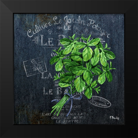 Provincial Herbs II Black Modern Wood Framed Art Print by Brent, Paul