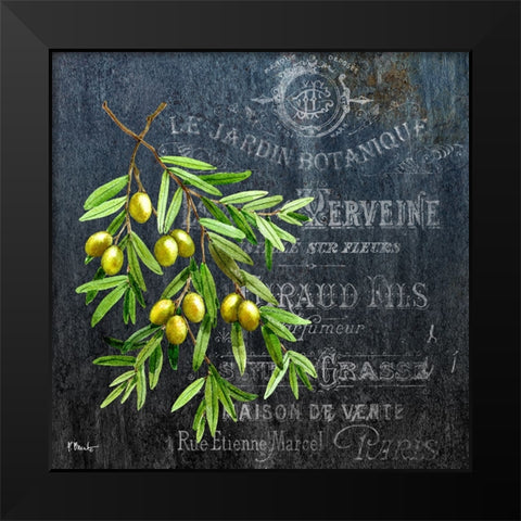 Provincial Herbs V Black Modern Wood Framed Art Print by Brent, Paul