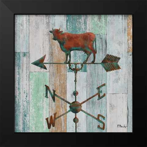 Burnished Vanes IV Black Modern Wood Framed Art Print by Brent, Paul