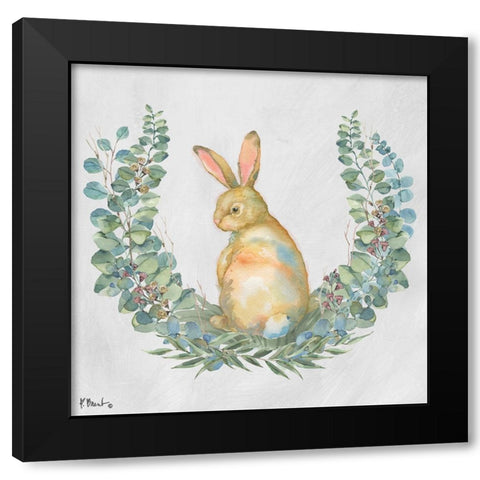 Grove Bunny I Black Modern Wood Framed Art Print by Brent, Paul