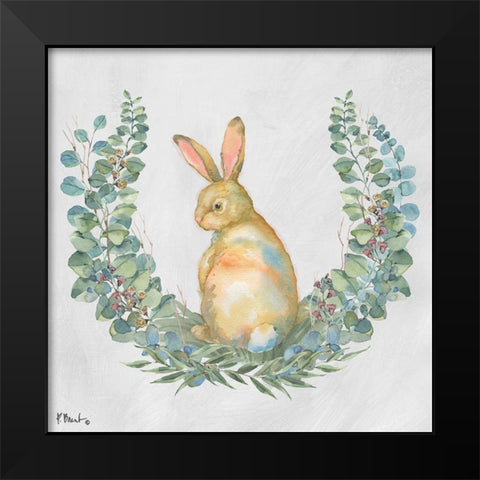 Grove Bunny I Black Modern Wood Framed Art Print by Brent, Paul