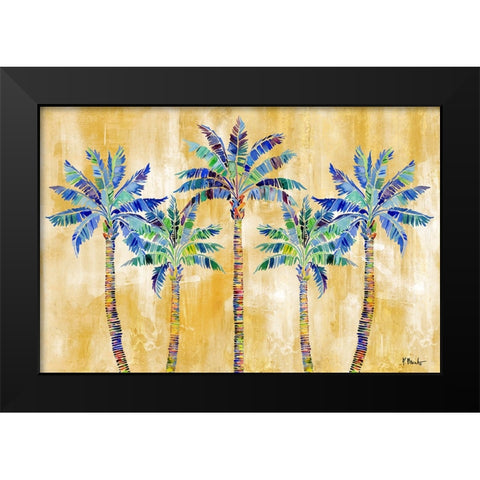 Tahiti Palm Horizontal - Golden Black Modern Wood Framed Art Print by Brent, Paul