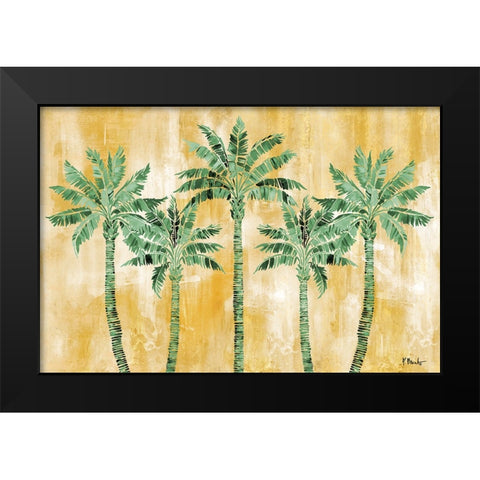Tahiti Palm Horizontal - Monochromatic Black Modern Wood Framed Art Print by Brent, Paul