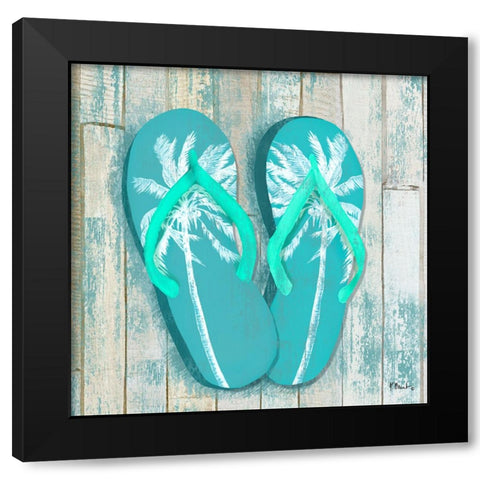 Pompano Sandals I Black Modern Wood Framed Art Print by Brent, Paul